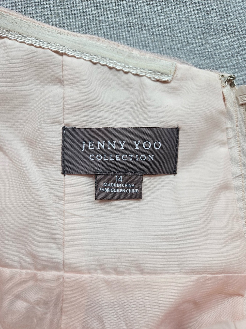 Jenny Yoo Blush Pink Wedding Dress Lining